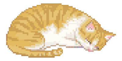 gif of a orange and white kitty sleeping